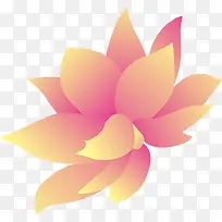 创意合成质感渐变莲花