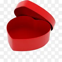 红色爱心形状礼盒