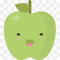 苹果吃饭扁平图标