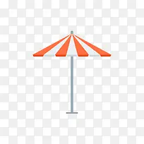 灰橙色遮阳伞