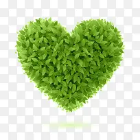 绿色的爱心素材