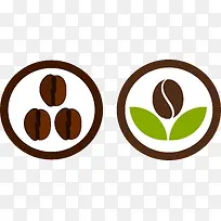 两个矢量咖啡logo