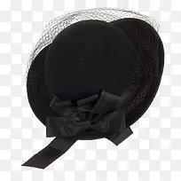 黑蝴蝶结帽子