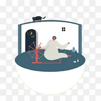 纺织插画