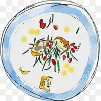 手绘美食矢量图