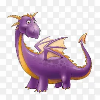 紫色恐龙3D绘画设计