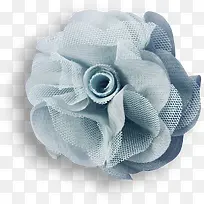 蓝色纱布折叠花朵