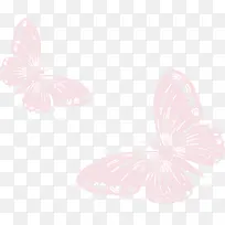 粉色蝴蝶花纹