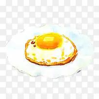 煎鸡蛋手绘画素材图片