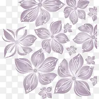 文艺风紫色花朵装饰