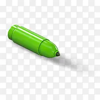创意质感扁平绿色的水彩笔