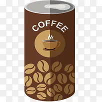 小清新棕色咖啡罐