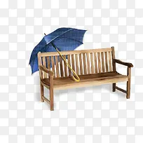 雨伞和长椅