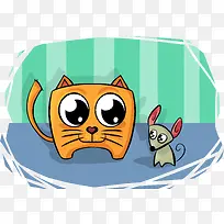 矢量猫和老鼠
