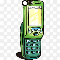 绿色三星手机模型