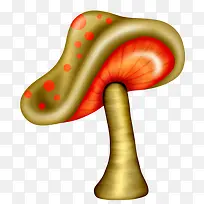 手绘金色蘑菇