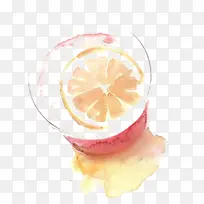 水彩柠檬水