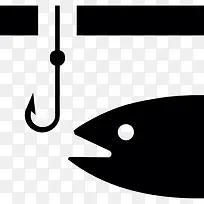 钩和鱼图标