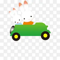 开车的小兔子