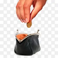 创意往钱包放硬币