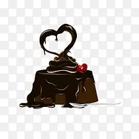 爱心巧克力蛋糕