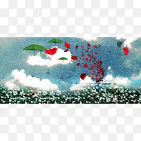 淘宝女装海报创意唯美海报