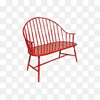 红色北欧风格椅子