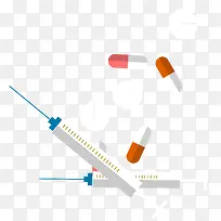 矢量注射器药片素材