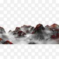 红色火山场景设计