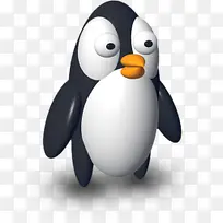 企鹅3D卡通小动物图标