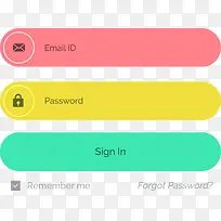 彩色条形用户登陆界面