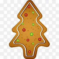 褐色圣诞树饼干
