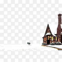 房子和雪地