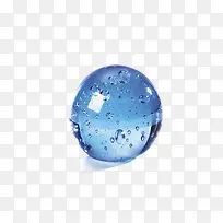 蓝色的玻璃球