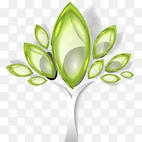 绿色梦幻结晶树木