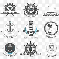 9款创意航海标志矢量图