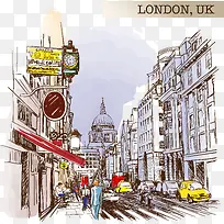 装饰素描英国伦敦