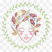 手绘女人