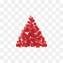 创意红色方块圣诞树