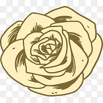 手绘金色玫瑰花