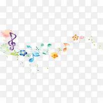 手绘音乐符
