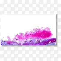 水彩墨迹名片设计矢量图