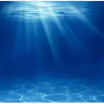 蓝色神秘海洋光线海报背景