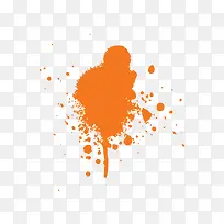 颜料橙色png免费素材矢量