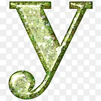 绿色花纹字母Y