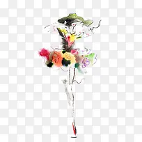 花朵时尚女孩