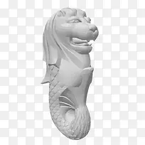 鱼尾狮雕刻