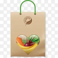 矢量创意设计咖啡色牛皮纸袋