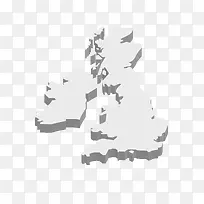立体英国地图
