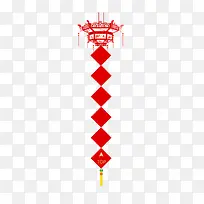 中国传统红色的宫灯